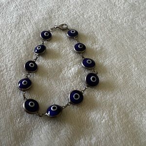 beautiful silver bracelet, amulet.  protection.  Turkish eye. 🧿